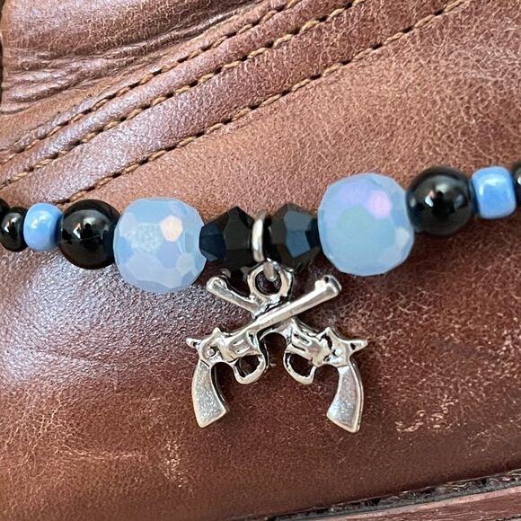 Handmade beaded black cowboy boot swag or candy - Picture 5 of 6